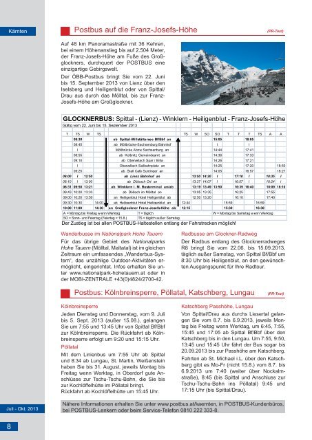 Oktober 2013 2,- Euro das ma g azin für fahrg äste - Fahrgast Kärnten