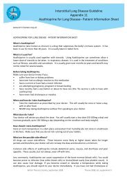 Azathioprine for Lung Disease - Brit Thoracic