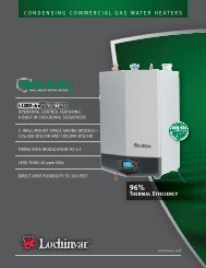 Water Heater Product Line Brochure - Lochinvar