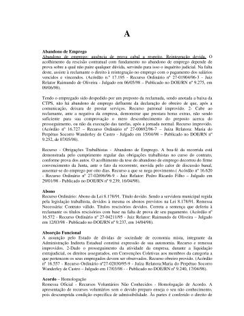 1Âº Trimestre - Tribunal Regional do Trabalho da 21Âª RegiÃ£o