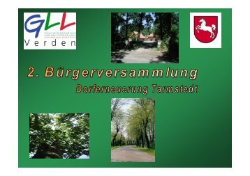 Bürgerversammlung - Dorferneuerung Tarmstedt