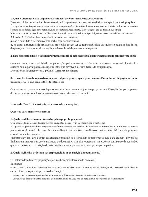 CAPACITAÃÃO PARA COMITÃS DE ÃTICA EM PESQUISA