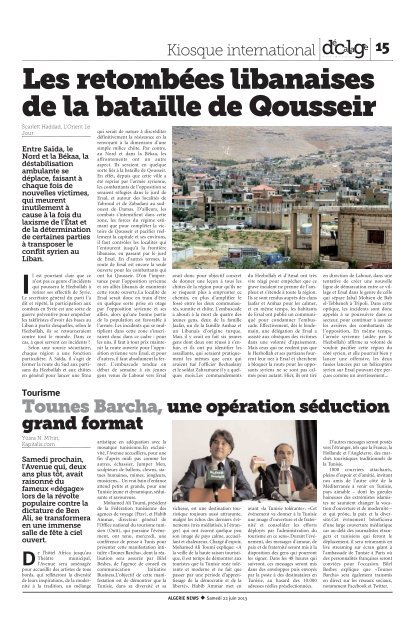Fr-22-06-2013 - Algérie news quotidien national d'information