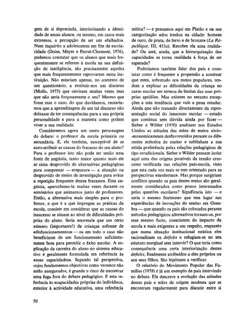 Processos psicossociolÃƒÂ³gicos e insucesso escolar