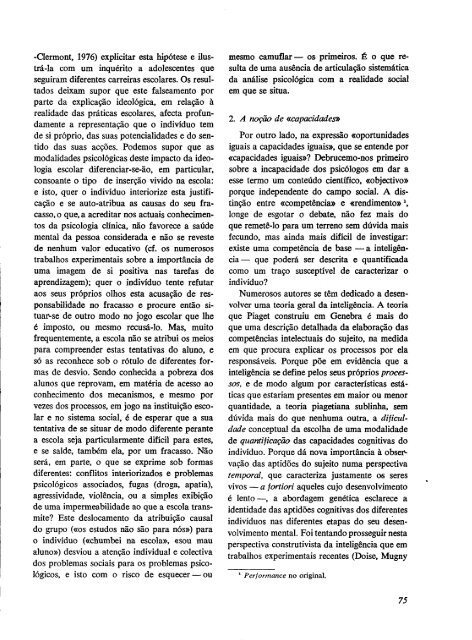 Processos psicossociolÃƒÂ³gicos e insucesso escolar