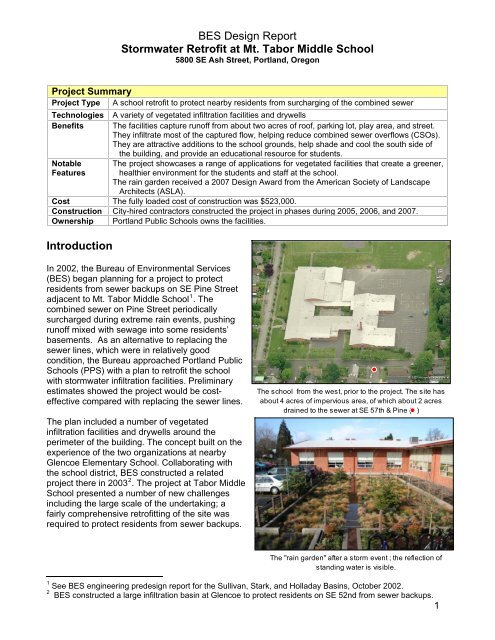 Environmental Services Design Report - Vand i Byer