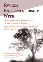 RWANDA ENTREPRENEURSHIP WEEK - KIST