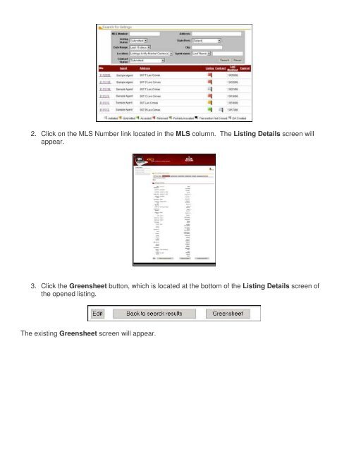 Creating a Greensheet - Keller Williams Realty