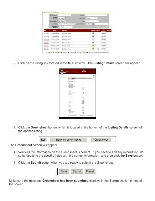 Creating a Greensheet - Keller Williams Realty