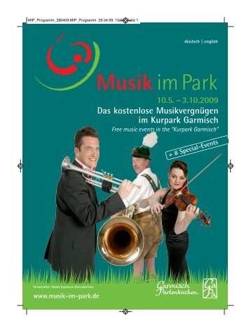 Das kostenlose Musikvergnügen im Kurpark Garmisch - Musik im Park