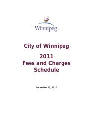 2011 Fees and Charges Schedule worksheet Dec ... - City of Winnipeg