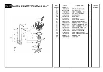 S32-01 DA200E(S) CYLINDER/PISTON/CRANK SHAFT - Hitachi