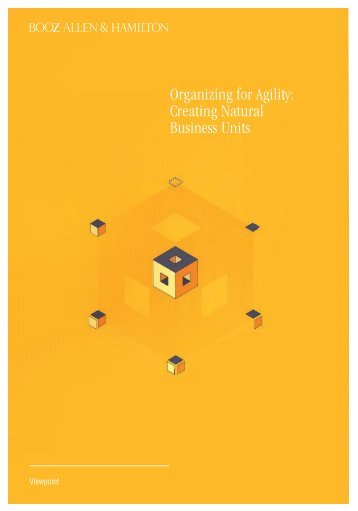 Organizing for Agility: Creating Natural Business Units - Booz Allen ...