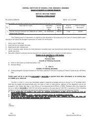 Tender Notification No. 23(351)/2008-GA Date - Central Institute of ...