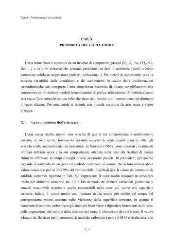 Dispense Aria Umida e Sensori UmiditÃ  - Docente.unicas.it