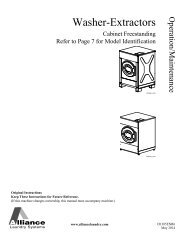 Operation/Maintenance for Washer-Extractors, Cabinet ... - UniMac