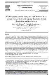 Walking behaviour of heavy and light broilers in - Department of ...