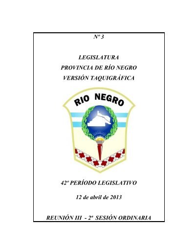 Nº 3 - Legislatura de Río Negro