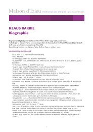 Biographie de Klaus Barbie - Maison d'Izieu