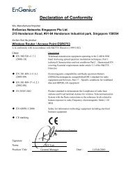 Declaration of Conformity - EnGenius Networks Singapore Pte Ltd