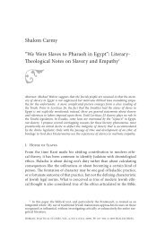 We Were Slaves to Pharaoh in Egypt - Hebraic Political Studies