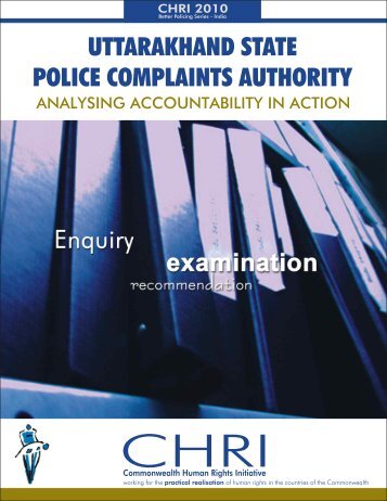 Uttarakhand State Police Complaints Authority - Commonwealth ...