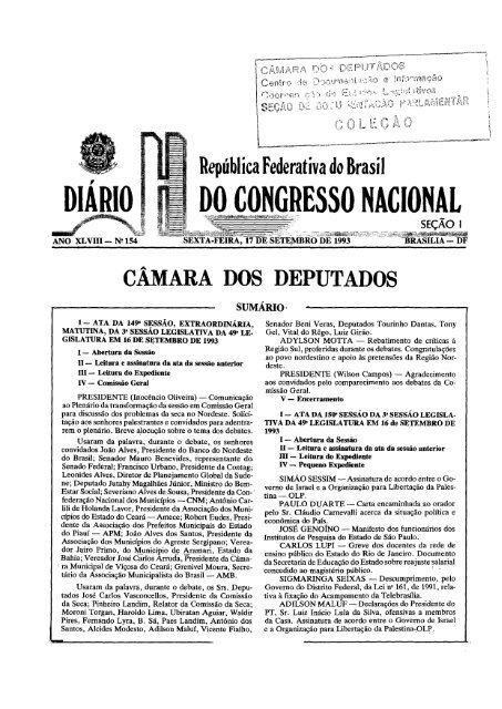 DIÃRIO - CÃ¢mara dos Deputados