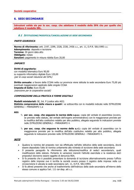 MANUALE ADEMPIMENTI REGISTRO IMPRESE - Camera di ...