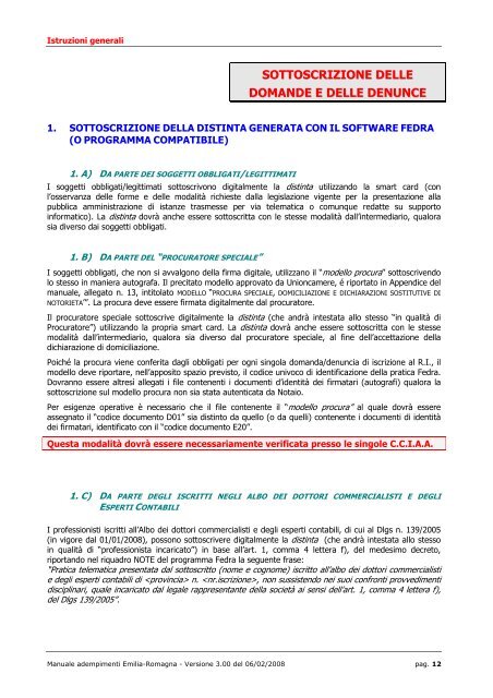 MANUALE ADEMPIMENTI REGISTRO IMPRESE - Camera di ...