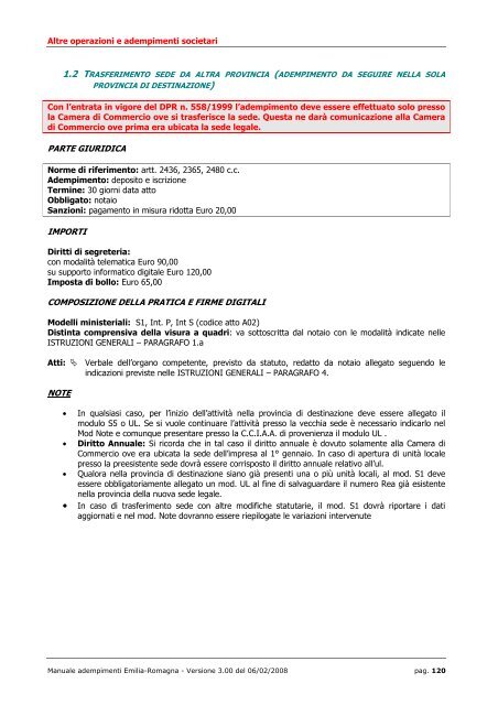 MANUALE ADEMPIMENTI REGISTRO IMPRESE - Camera di ...