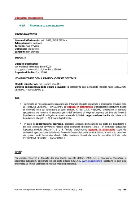 MANUALE ADEMPIMENTI REGISTRO IMPRESE - Camera di ...