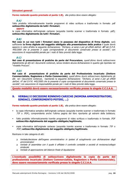 MANUALE ADEMPIMENTI REGISTRO IMPRESE - Camera di ...