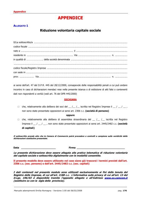 MANUALE ADEMPIMENTI REGISTRO IMPRESE - Camera di ...