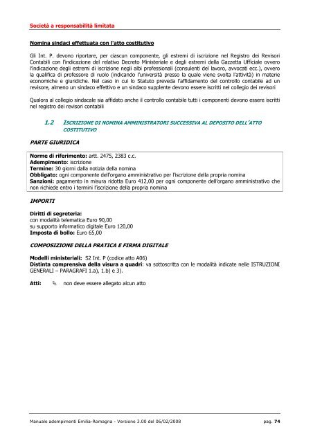 MANUALE ADEMPIMENTI REGISTRO IMPRESE - Camera di ...