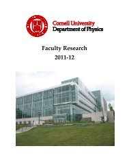 Faculty Research 2011-12 - Physics - Cornell University