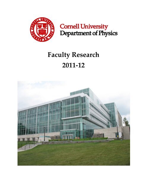 Faculty Research 2011-12 - Physics - Cornell University