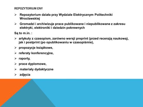 Polskie repozytoria dziedzinowe.pdf - Informacja w Åwiecie cyfrowym