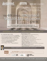 Integrated 4th ANNUAL Wealth Management - Euromoney Institutional ...