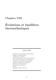 Évolutions et équilibres thermoélastiques