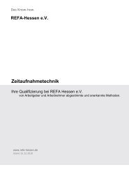 Zeitaufnahmetechnik - REFA Hessen eV