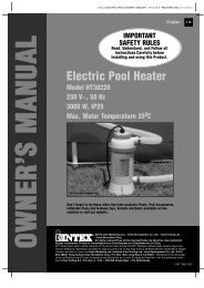 Download Intex 3kw Electric Heater User Manual ... - UK Pool Store