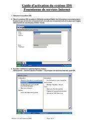 Guide d'activation du systÃƒÂ¨me IDS Fournisseur de services Internet