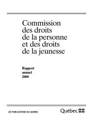 Rapport annuel 2000 - CDPDJ