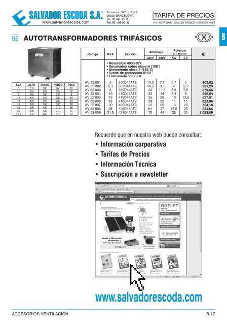 Accesorios Ventilación - Salvador Escoda SA