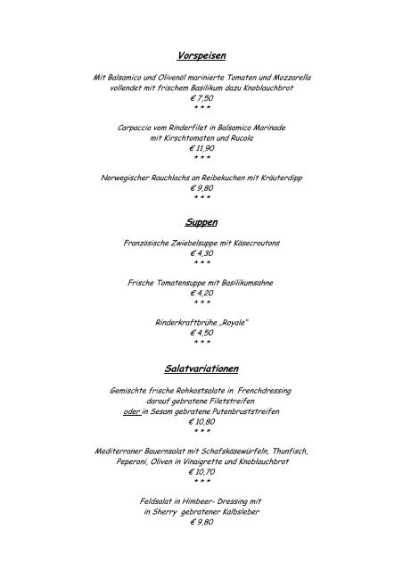 Speisekarte Pdf Gasthof Zur Post