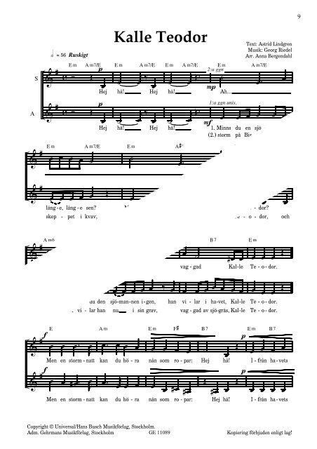 Visa utdrag (PDF) - Gehrmans MusikfÃ¶rlag