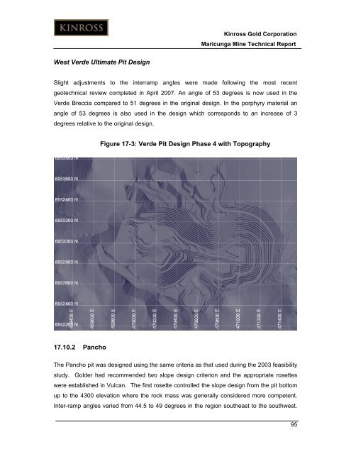 Technical Report for the Maricunga Gold Mine - Kinross Gold