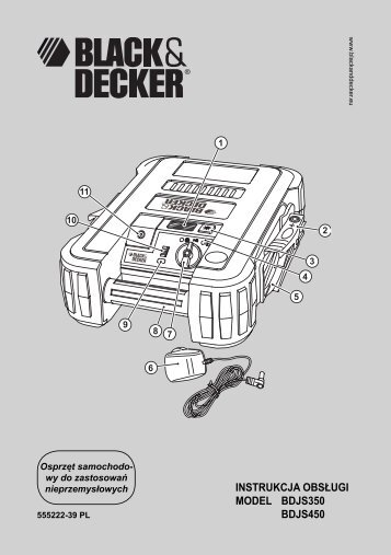 instrukcja obsługi model bdjs350 bdjs450 - Service - Black & Decker