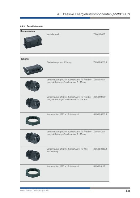 Systemhandbuch podis - Wieland Electric