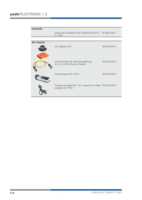 Systemhandbuch podis - Wieland Electric